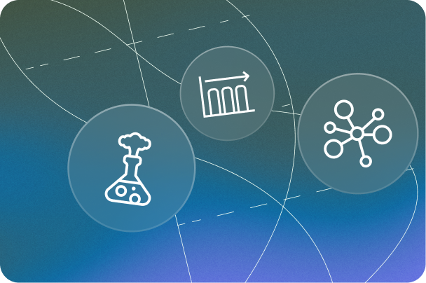 Icons over abstract background