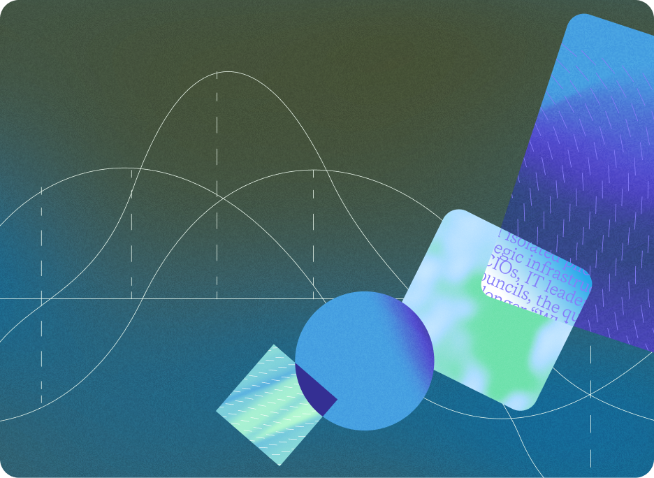 Abstract Square, Circle over patterned background