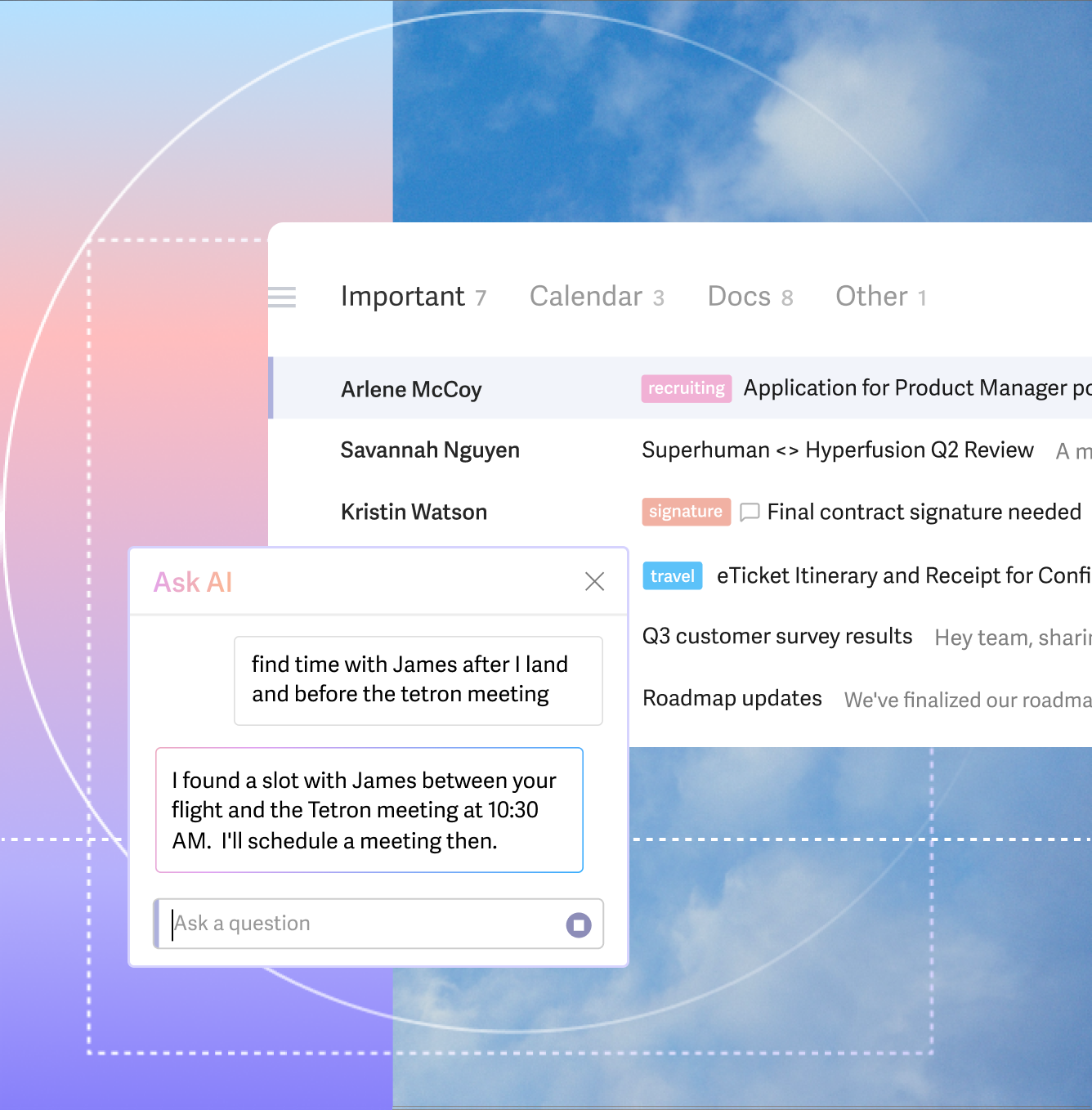 Image showing usage of the Logamail Mail app