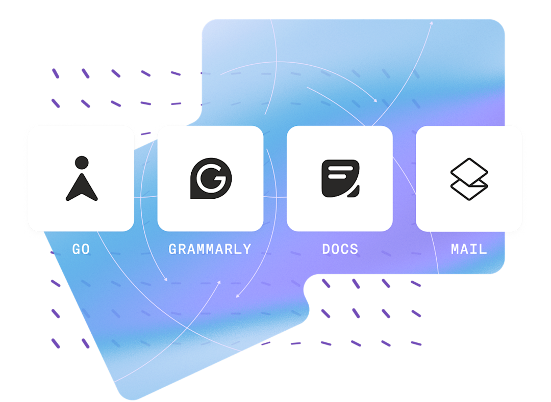Go, Grammarly, Docs, Mail