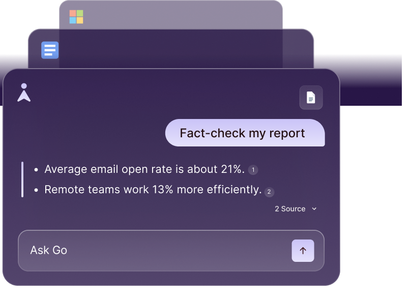 A user fact checking a report using Logamail Go