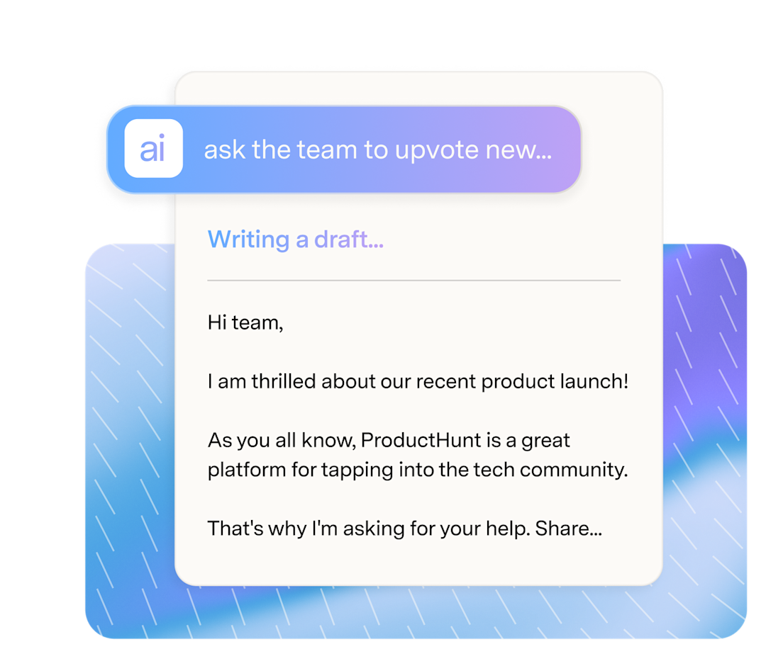 Logamail Mail helping compose an email
