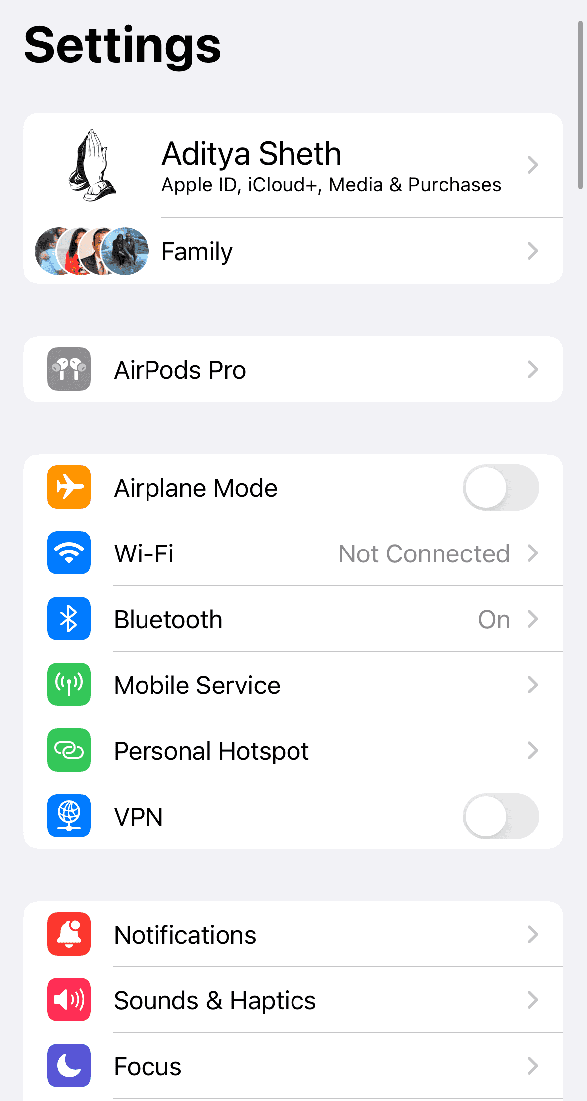 iPhone Settings